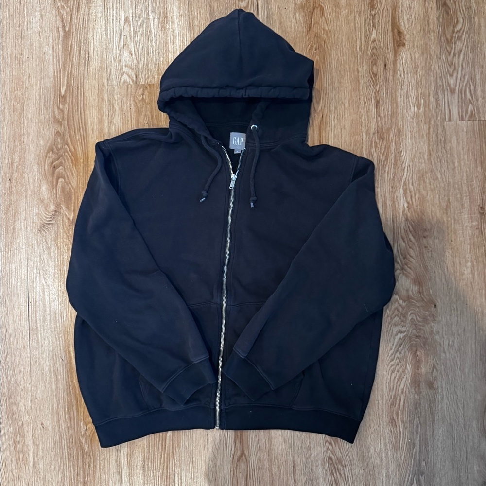GAP Men's Zip-Up Black Sweater